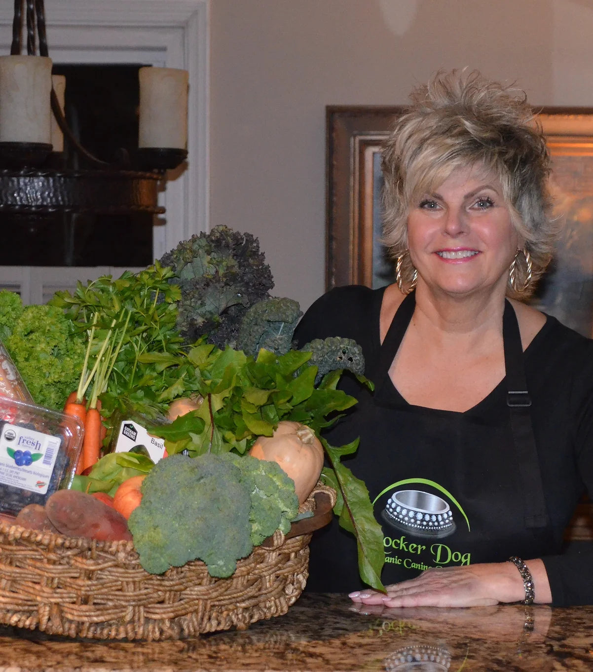Coleen, the founder and chef of Rocker Dog Adaptogenic Canine Superfoods